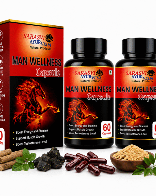 Ayurvedic Man Wellness Capsule Formula | 120 Capsule | Combo Pack | Testosterone Supplement